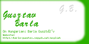 gusztav barla business card